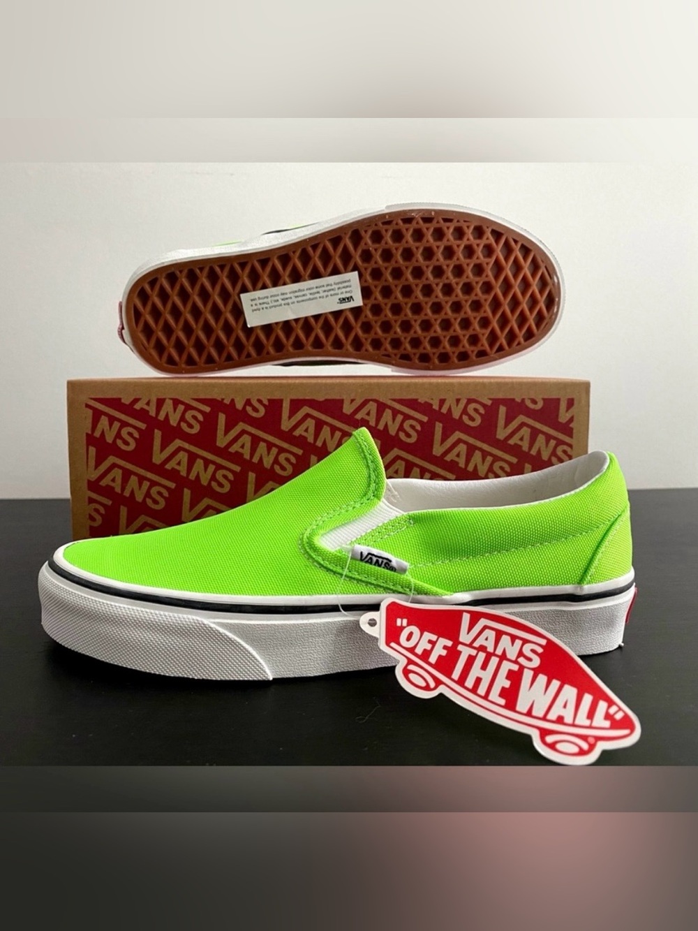 Vans Slip-On — Neon Lime Green - Picture 2 of 6